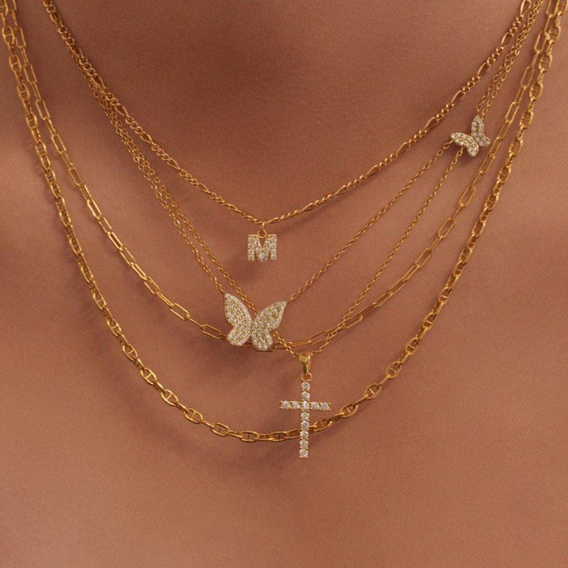 Crystal Cross Necklace - V THE LABEL Jewellery AU