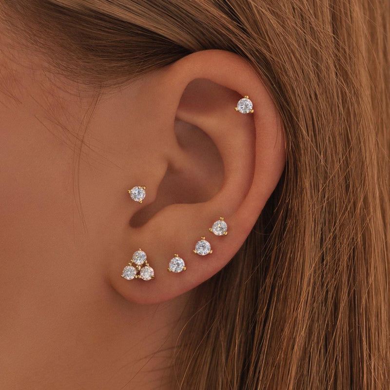 Crystal Stud Earrings - V THE LABEL Jewellery AU