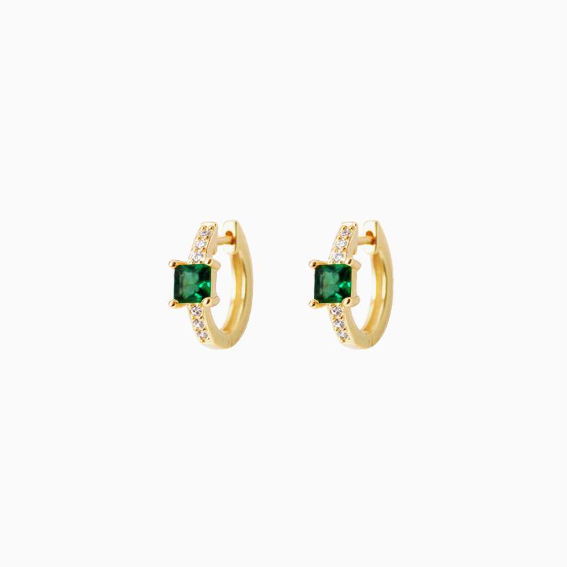 Emerald Crystal Huggies - V THE LABEL Jewellery AU