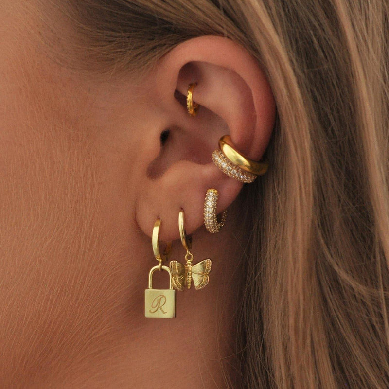 Lock Hoop Earrings - V THE LABEL Jewellery AU