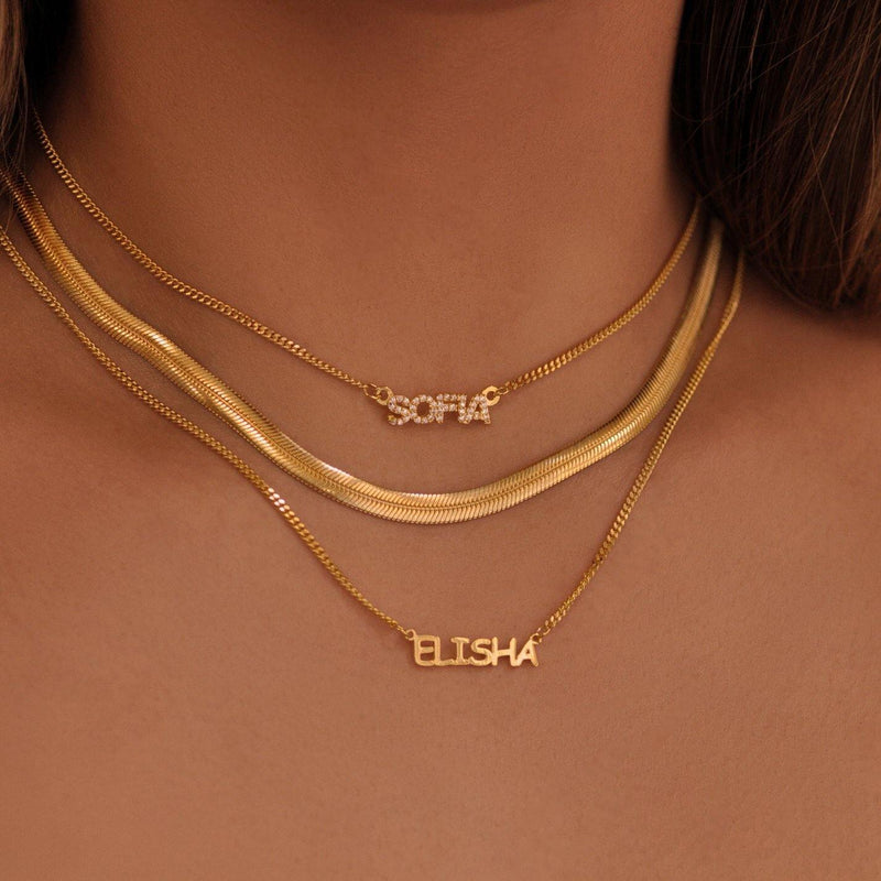 Nameplate Choker Necklace - V THE LABEL Jewellery AU
