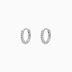 Silver Huggie Hoop Earrings - V THE LABEL Jewellery AU