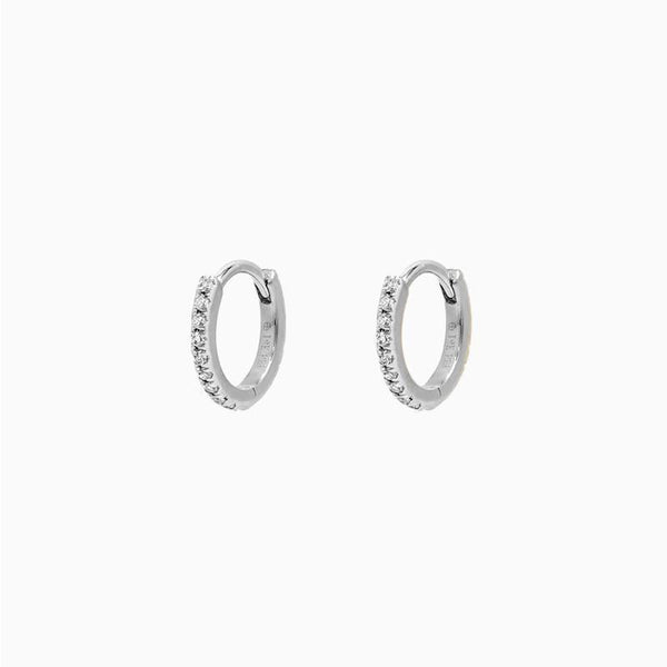Silver Huggie Hoop Earrings - V THE LABEL Jewellery AU