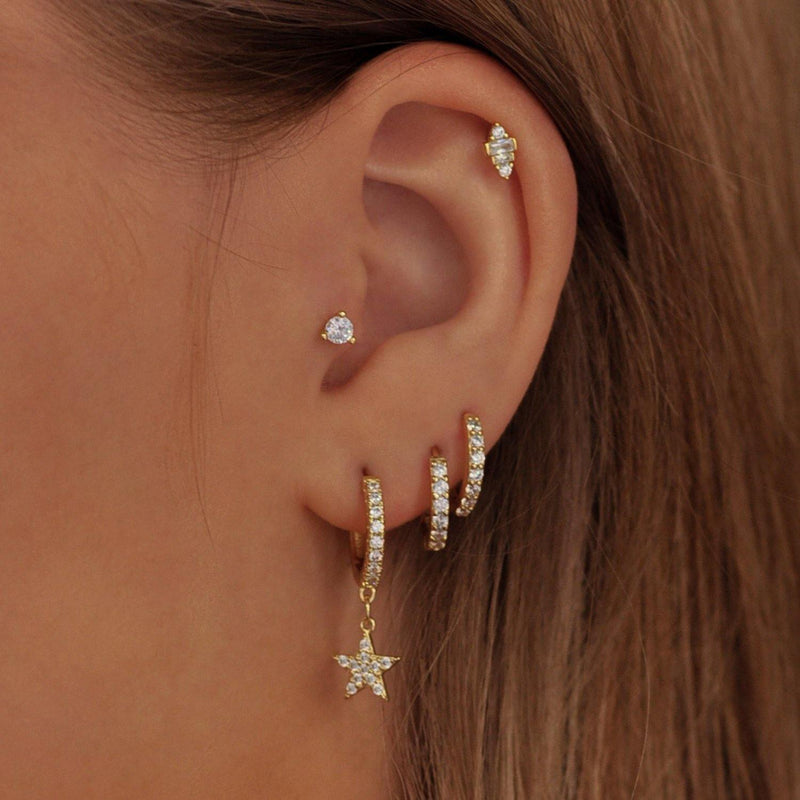 Star Pave Earrings - V THE LABEL Jewellery AU