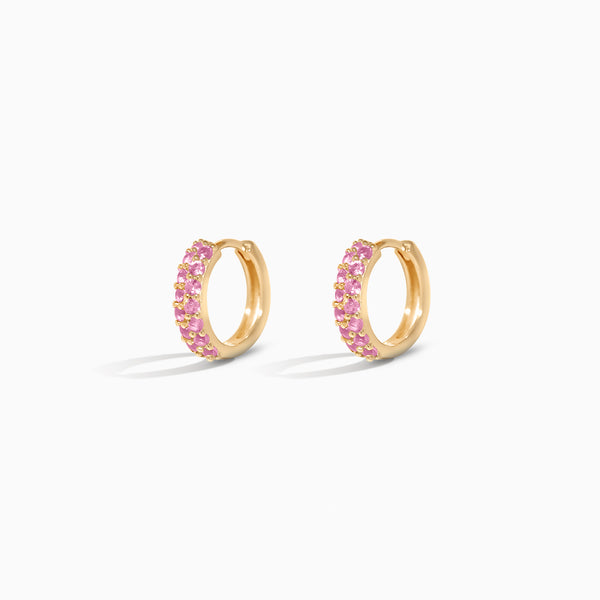 Pink Baby Pave Earrings
