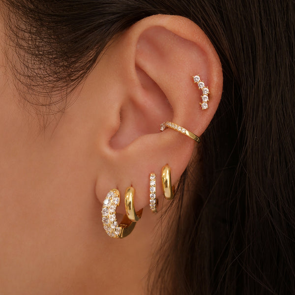 Bold Pave Hoop Earrings