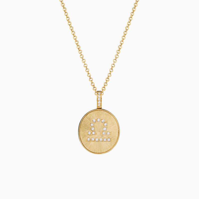 Libra Zodiac Pendant Necklace