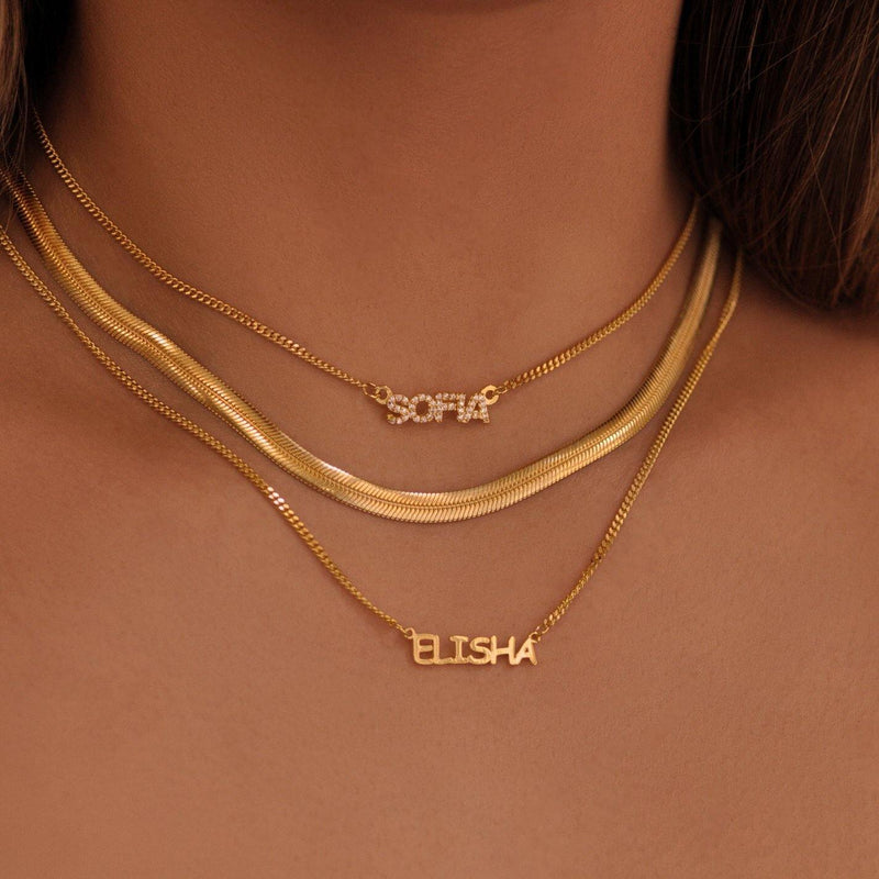 Pave Nameplate Choker - V THE LABEL Jewellery AU