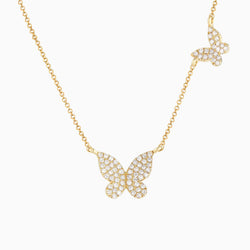 Pave Butterfly Necklace