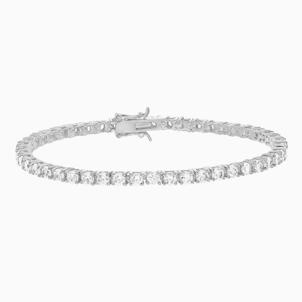 Silver Noire Tennis Bracelet