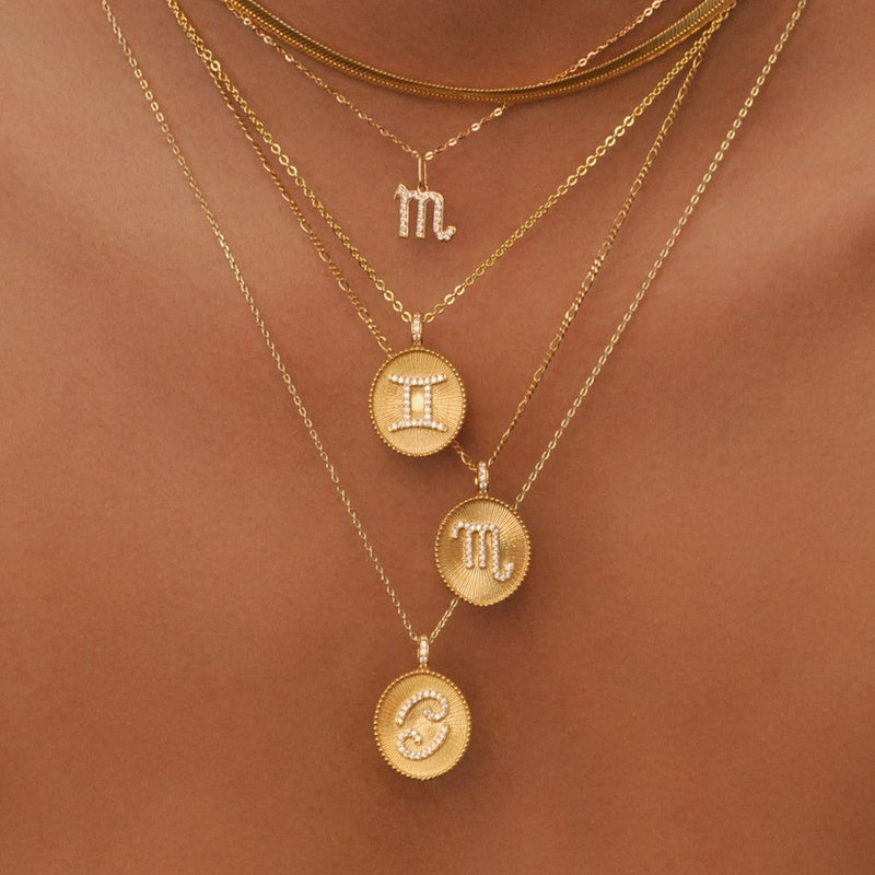 Virgo Zodiac Pendant Necklace