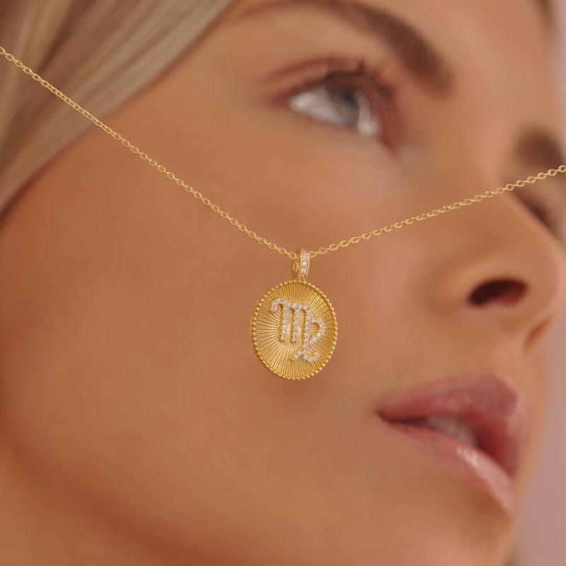 Virgo Zodiac Pendant Necklace